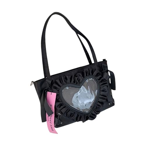 Japanische Stile Crossbody Tasche Für Pin Display Schöne Itabag Süße Bögen Umhängetasche Schule Herz Botenherger Herz Schulter Japanische Styles Messenger Itabag Schöne Crossbody von THINCAN