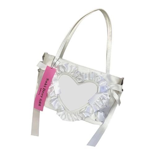 Japanische Stile Crossbody Tasche Für Pin Display Schöne Itabag Süße Bögen Umhängetasche Schule Herz Botenherger Herz Schulter Japanische Styles Messenger Itabag Schöne Crossbody von THINCAN