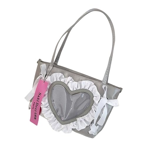 Japanische Stile Crossbody Tasche Für Pin Display Schöne Itabag Süße Bögen Umhängetasche Schule Herz Botenherger Herz Schulter Japanische Styles Messenger Itabag Schöne Crossbody von THINCAN