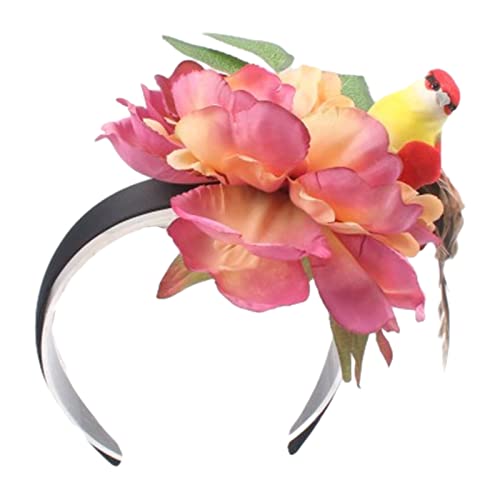 Kinder Hair Hoop Rose Themen Auf Auffällige Haar Hoop Riese Rose Mit Hübscher Vogelbrüftung Für Pedlaren Blumenkopfbedeckung von THINCAN
