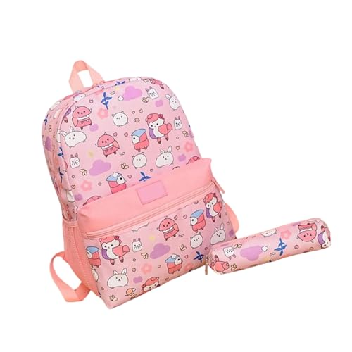 Kinder Mit Großer Kapazität Kinder Rucksack Für Tägliche Und Sport Cartoon Schultasche Und Stiftbeutel Mit Mehreren Taschen Stilvolle Schulbeutel von THINCAN