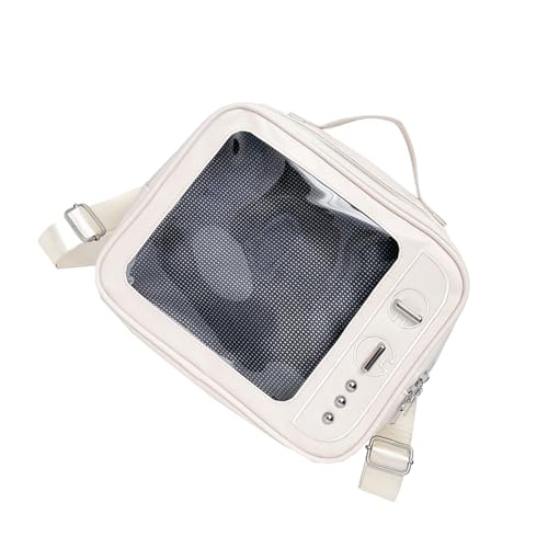 Klarer Itabag Schöne Umhängetasche Pin Display Rucksack Ästhetic Crossbody Tasche Retro Fernseher Messenger Für Tägliche Frauen Schöne Itabag Retro Fernseher Schulter Rucksack Crossbody von THINCAN