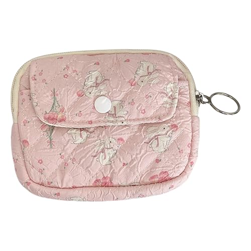 THINCAN Kleine Aufbewahrungstasche Blumenmünze Geldbörse Wechselbeutel Gesteppt Wechselnder Geldbeutel Münzbeutel Geld Mode Wallet Schöne Stülle Aufbewahrung Blumen Brieftasche Make Up von THINCAN