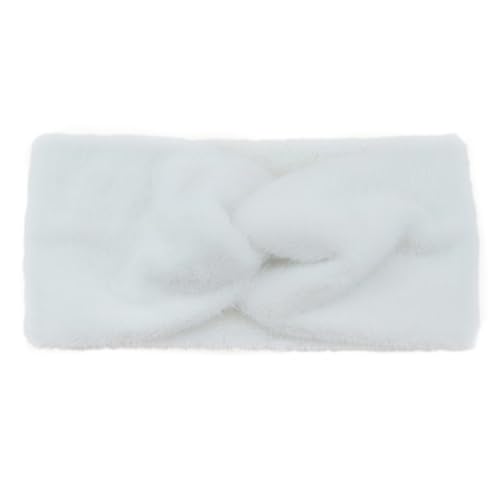 Knoten Turban Stirnband Für Frauen Sportband Feste Farbe Warm Warmes Plüsch Stirnband Weiblicher Elastischer Kopfspiel Athletic Accessoire von THINCAN