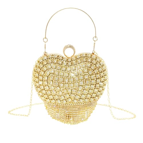 Kreative Herzformabbeutel Frauenparty Geldbeutel Umhängetaschen Mit Kunstperlen Und Strassverzierungen von THINCAN