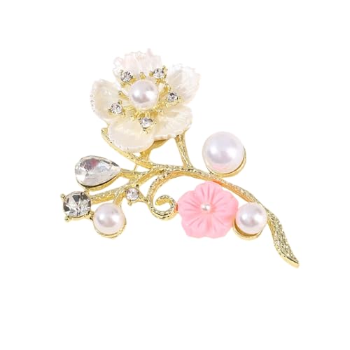 Kreative Strasssteine ​​Blumenbrosche Sichere Stecker Täglicher Komfort Corsage Für Büroveranstaltung Spezielle Anlass Sicherer Schließblumenabzeichen Pin von THINCAN