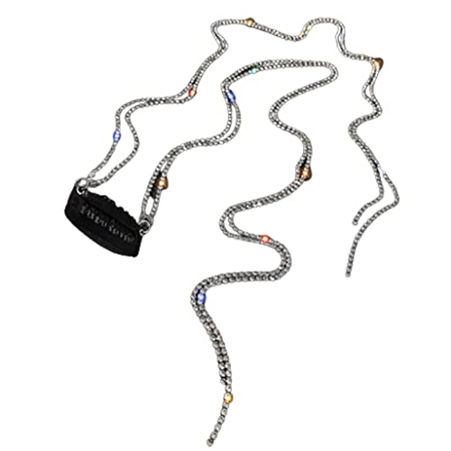 Kristall Quaste Kopfschmuck Long Quaste Haarerweiterung Glänzender Ketten Barrette Für Perücke Kette Party Haarzubehör von THINCAN