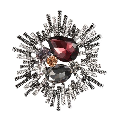 Kristall Strasssteine Brosche Baroques Design Leichter Multifunktionaler Schmuck Für Frauen Retro Luxuriöses Accessoire Sprudel Strasszubehör Kleidung Accessoire von THINCAN