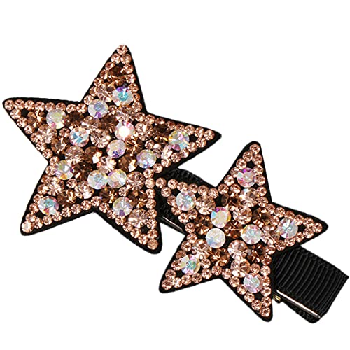 Kristallstern Haare Clip Pentagramm Hair Clip Stern Haarzubehört von THINCAN