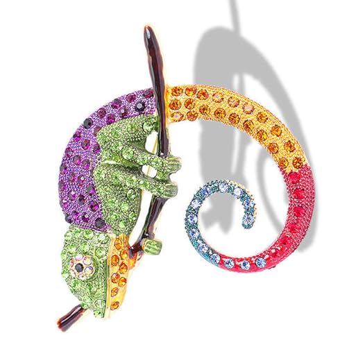 Künstlerische Tierstiernadel Leichtgewichtige Legierung Corsage Badge Unisex Brust Ornament Für Kleidungsjacken Mode Accessoire In 4 Tönen Stilvoller Echsen Accessoire von THINCAN