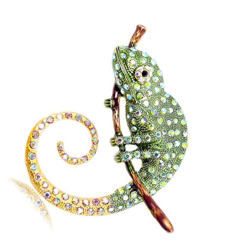 Künstlerische Tierstiernadel Leichtgewichtige Legierung Corsage Badge Unisex Brust Ornament Für Kleidungsjacken Mode Accessoire In 4 Tönen Stilvoller Echsen Accessoire von THINCAN