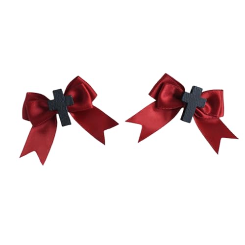 Lässige Barrettes Haarclip Kreuzt Süße Farbenfrohe Flache Clip Haarnadel Bunte Bowknot 2000er Haare Für Bündel Girls Accessoires von THINCAN