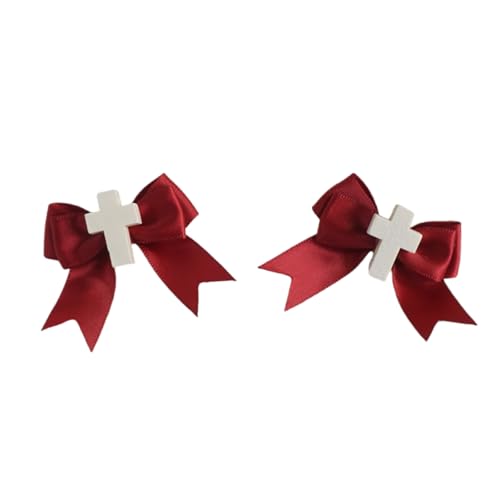 Lässige Barrettes Haarclip Kreuzt Süße Farbenfrohe Flache Clip Haarnadel Bunte Bowknot 2000er Haare Für Bündel Girls Accessoires von THINCAN