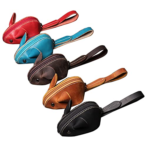 Ledermünze Geldbeutel Schöne Cartoon Ratte Reißverschluss Key Fall Für Männer Frauen Kinder Tragbare Reißverschlüsse Key Earphone Beutel von THINCAN