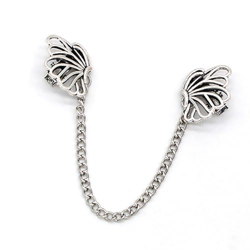 Legierungspullover Kette Clip Mode Cardigan Brosche Pin Kleidung Fastener Elegantes Outfit Accessoire Für Modeliebhaber Leichter Schmuck von THINCAN
