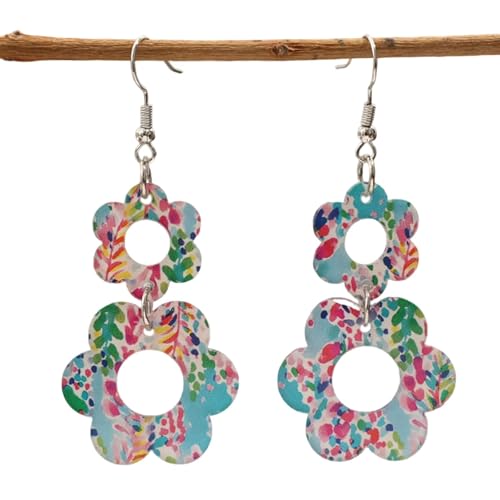 Leichte Acrylohrringe Mit Einzigartigen Blumen Und Leopard Designs Stilvoller Ohrhänger Für Mode Enthusiasten Modische Ohrstolzen von THINCAN