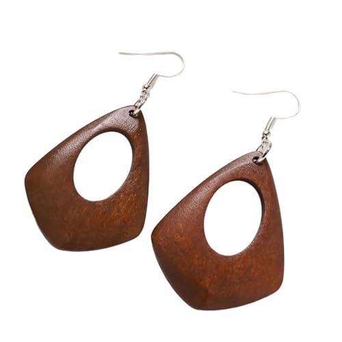 Leichte Holzohrringe Mit Retro Design Für Mode Stürmerinnen Die Ihre Saisonalen Kleiderschrank Retro Modezubehör Verbessern Möchten von THINCAN