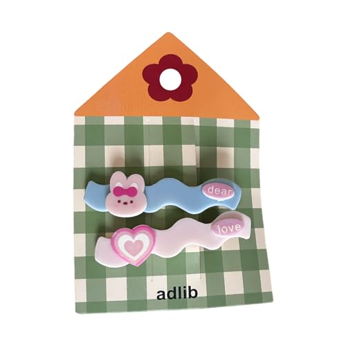 Mädchen Flache Clip Haarnadel 2000er Stil Ornamente Rickrack Für Frauen Mädchen Bündel Haarschlüssel Bär Süßer Rickrack von THINCAN