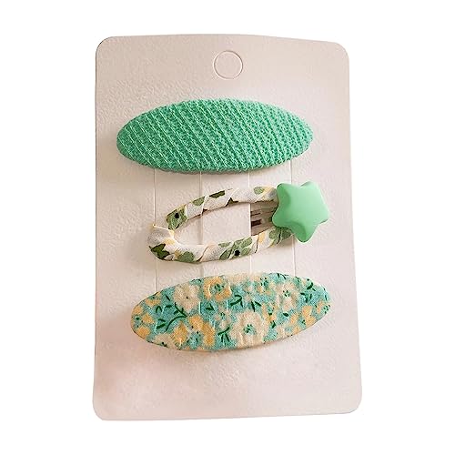 Mädchen Haare Clip Set Stoff Blumen Haarnadel Frisurzubehör Süße Haar Barrettes Seitenclip Für Kleinkind 3pcs von THINCAN