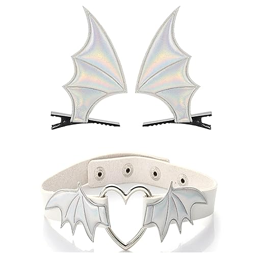 Mädchen Haarklammern Gothic Halloween Cosplay Teufel Flügel Haarnadel Kopfbedeckung Punk Haarschmuck Einzigartige Schwarze Kopfbedeckung von THINCAN