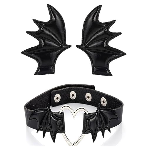 Mädchen Haarklammern Gothic Halloween Cosplay Teufel Flügel Haarnadel Kopfbedeckung Punk Haarschmuck Einzigartige Schwarze Kopfbedeckung von THINCAN