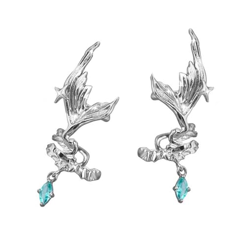 Meerjungfrau Schwanzohrmanschette Kupfer Unisex Clip Auf Ohrschmuck Mit Sicheren Passohrringen Accessoires Für Männer Und Frauen Einzigartige Fischschwanzschmuck Unisex von THINCAN