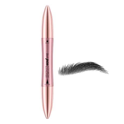 Microblading Eyebrow Stift Augenbrauenbleistift 2 In 1 Duals Eye Brow Bleistift Mit 4 Gabelspitze Und Präzise Pinselspitze von THINCAN