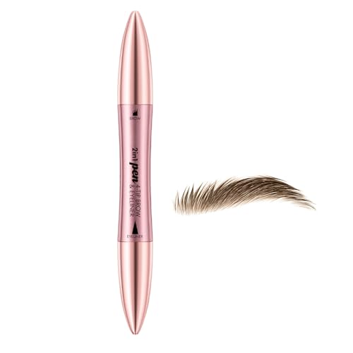 Microblading Eyebrow Stift Augenbrauenbleistift 2 In 1 Duals Eye Brow Bleistift Mit 4 Gabelspitze Und Präzise Pinselspitze von THINCAN