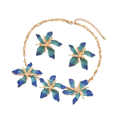 Minimalistische Geometrische Halskette Ohrringe Set Feminine Blackicblicle Schmuck Komfort Fit Modisches Accessoire Geschenk Komfortable Tägliche Halskette Ohrringe Juwely von THINCAN