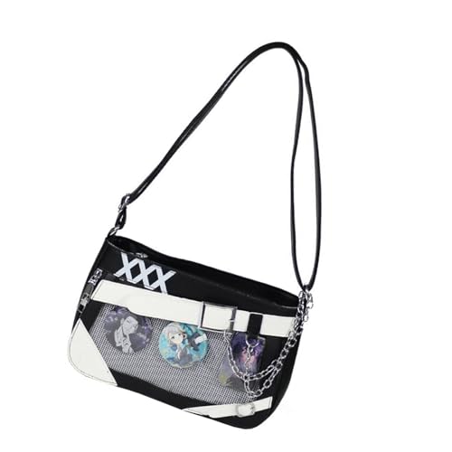 Mode Damens Bag Badge Display PU Leder Crossbody Bag Farbe Passende Ästhetische Umhängetaschen Für Den Täglichen Gebrauch Badge Display von THINCAN