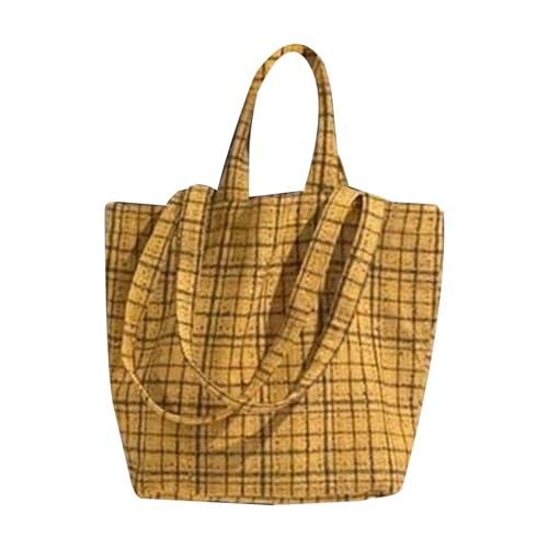 Mode Gitter Gemusterte Einkaufstasche Vielseitige Umhängetaschen Große Kapazität Handtasche Für Frauen Und Mädchen von THINCAN