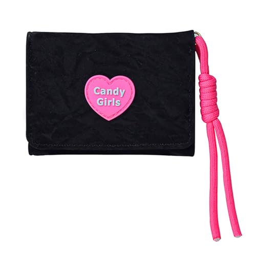 Mode Miniatur Brieftasche In Lebendigen Farben Und Herzdesign Mehrere Kartensteckplätze Und Klare Display Ästhetische Brieftasche Geschenk Mode Herzförmig von THINCAN