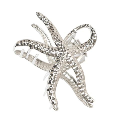 Modische Geformte Haarklaue Gold Silberne Haarnadel Sicher Grip Für Haarbrötchen Formelle Ereignis Starfishes Clip Clip von THINCAN