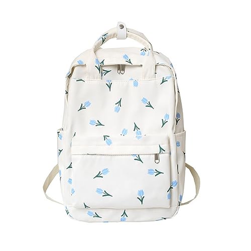 Modischer Schulrucksack Mit Großer Kapazität Büchertaschen Rucksack Für Teenager Mädchen Studenten Lässiger Rucksack Reise Tagesrucksack Blumenrucksack von THINCAN