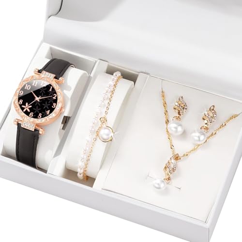 Multifauntale Uhren Und Schmuckensembles Halskette Armband Ringe Ohrringe Für Frauen Tägliches Outfit Verbesserung Legierung Mode Schmuck Und Uhr Set Geeignet von THINCAN