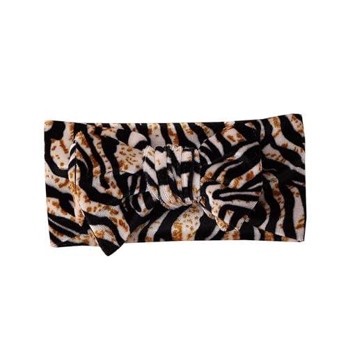 Neugeborenes Stirnband Leopard Mädchen Bögen Haarbänder Kinder Breite Turban Falten Kopfgeschosse Hats Infant Hair Accessoires Baby Leopard Print Stirnband von THINCAN