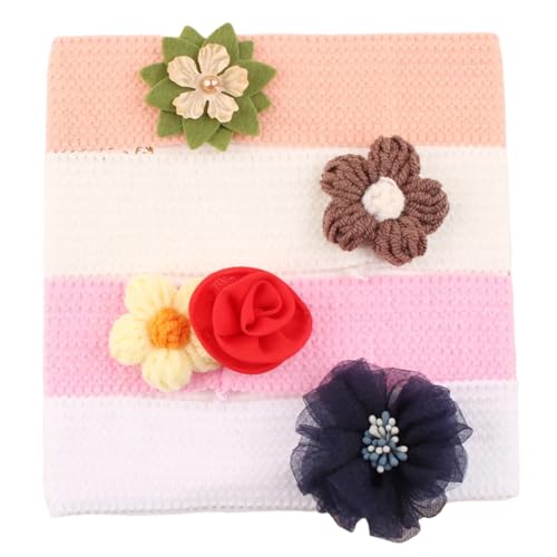 Packung 4pcs Kinderstofftuch Stoff Stoff Haarbänder Elastischer Kopfschmuck Für Partys Und Spieldaten von THINCAN