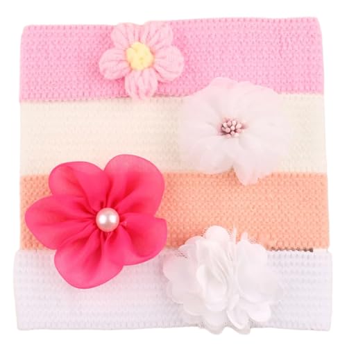 Packung 4pcs Kinderstofftuch Stoff Stoff Haarbänder Elastischer Kopfschmuck Für Partys Und Spieldaten von THINCAN