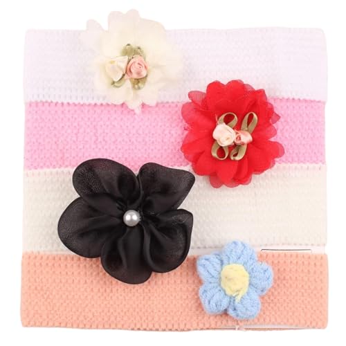 Packung 4pcs Kinderstofftuch Stoff Stoff Haarbänder Elastischer Kopfschmuck Für Partys Und Spieldaten von THINCAN