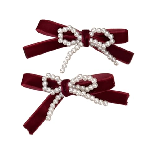 Pearl Bowtie Haarclip Süße Mädchen Ballett Bowknot Haarnadel Haarstyling Accessoires Für Dünnes Haar Koreanischer Kopfschmuck von THINCAN