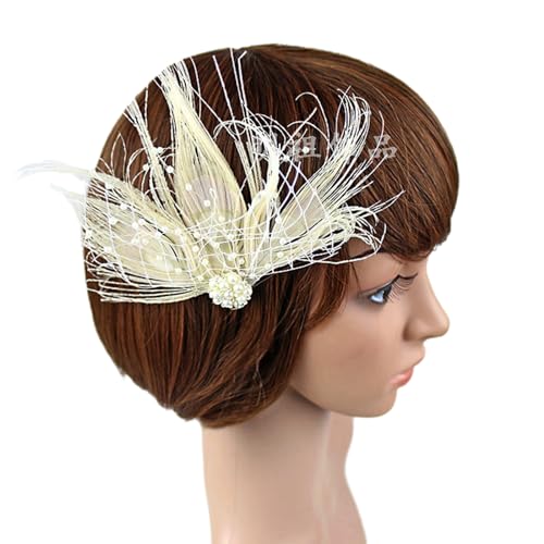 Perlenfeder Form Haarnadel Für Mädchen Ballett Tanzen Süße Süße Stil Charme Haare Barrettes 1920er Vintage Hair Clip von THINCAN