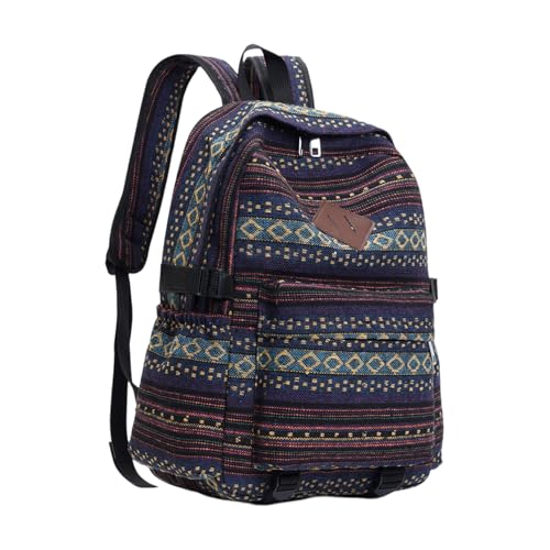 Praktische Leinwand Rucksäcke Laptop Rucksack Große Ethnic Schultasche Für Den Täglichen Gebrauch Haltbarkeit Und Convenience Casual Rucksack Für Frauen Anbietet von THINCAN