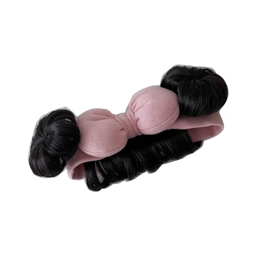Prinzessin Bun Stirnband Baby Haarzubehör Kleinkinder Perücken Neugeborene Kopfbedeckung Schöne Mädchen Bowknot Kopfschmuck von THINCAN
