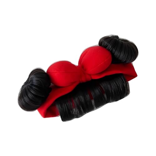 Prinzessin Bun Stirnband Baby Haarzubehör Kleinkinder Perücken Neugeborene Kopfbedeckung Schöne Mädchen Bowknot Kopfschmuck von THINCAN