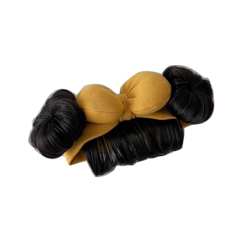 Prinzessin Bun Stirnband Baby Haarzubehör Kleinkinder Perücken Neugeborene Kopfbedeckung Schöne Mädchen Bowknot Kopfschmuck von THINCAN