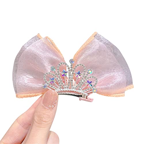 Prinzessin Kronhaarclip Für Mädchen Bögen Haarclip Bögen Barrette Bowtie Haare Clip Prinzessin Kronen Haar Bögen Haarnadel von THINCAN