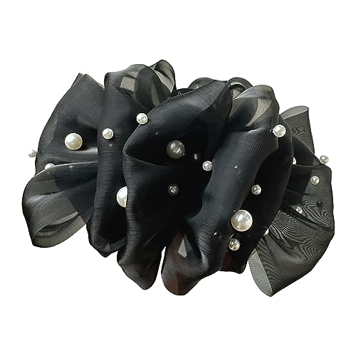 Prom Party Haarklaue Für Mädchen Haarklaue Perlen Geschichtete Bogenknotenform Haare Barrettes Für Teenager Pferdeschwanz Dekore von THINCAN