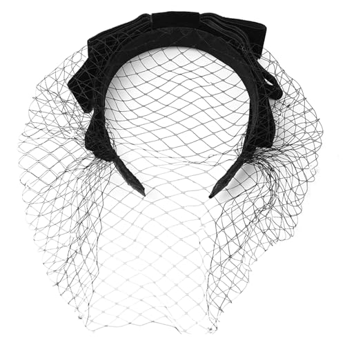 Punk Brauthaarstück Vintage Spitzenschleier Stirnband Mit Strasssteinen Dekore 1920er Faszinator Kopfstück Für Kostümveranstaltungen von THINCAN