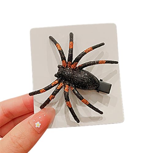 Punk Simulation Spiders Form Haarclip Halloween Party Kopfbedeckung Für Frauen Mädchen Machen Foto Anti Rutsch Haarnadelhaarclip Für Frau Dünn Styling Spinnen Formmädchen Accessoires Dünn Anti von THINCAN