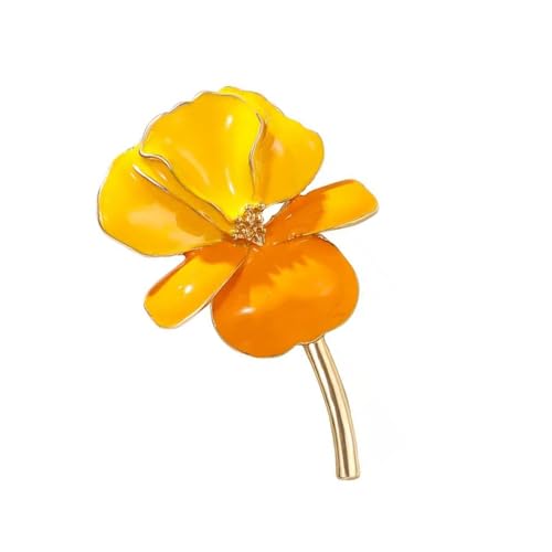 Robuste Legierung Blumenbrosche Mit Lebendigen Detaillierten Retro Modern Mode Accessoire Emaille Brosche von THINCAN